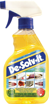 De-Solv-it 11852 Citrus Solution, 12 oz Bottle, Liquid, Citrus, Clear/Orange